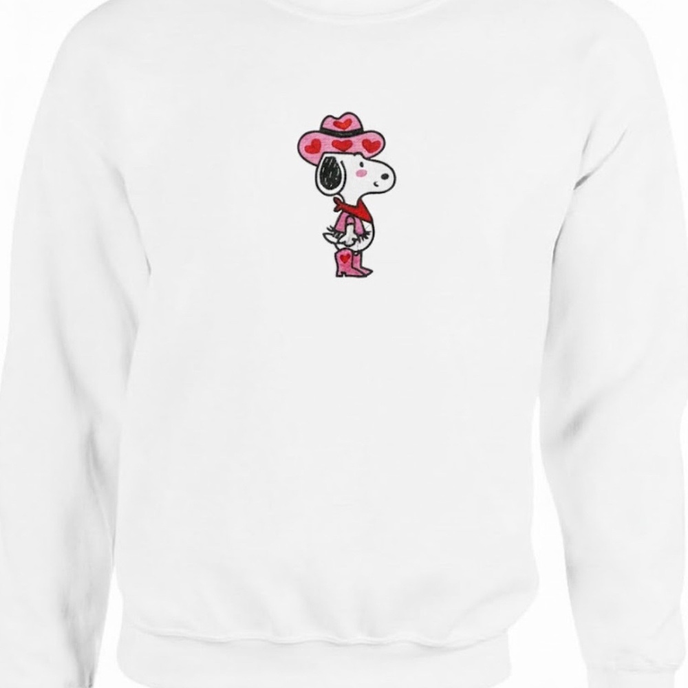 Cowboy snoopy embroidered sweater